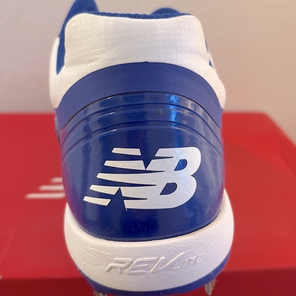 NWT [New Balance] Mens 4040 Low Metal Baseball Cleats Royal Blue/White Mens 16.0 - Picture 10 of 15